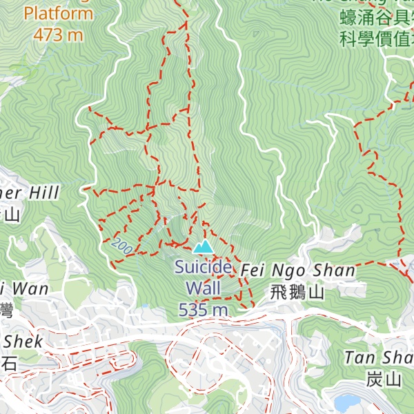 Map of Kowloon Peak