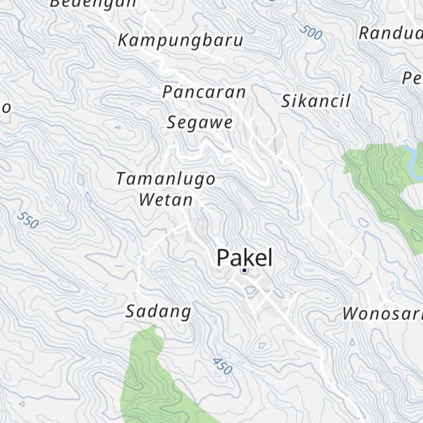 Map of Gumuk Pakel