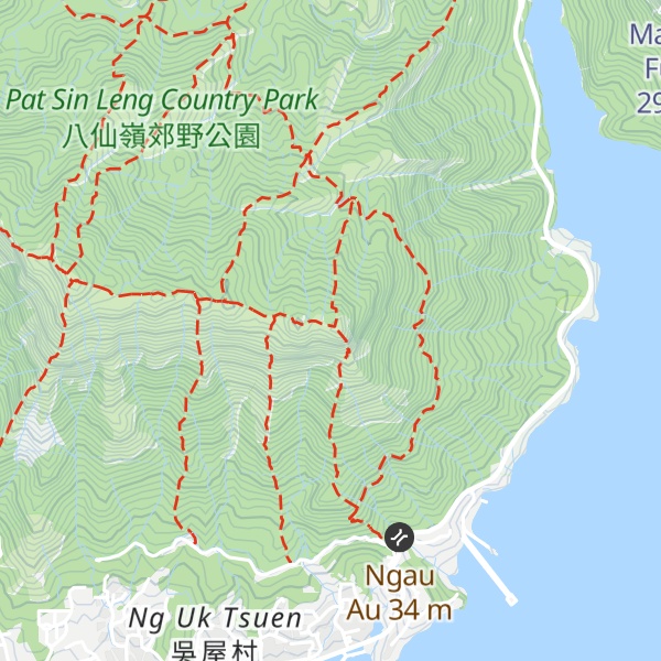 Map of Hsien Ku Fung