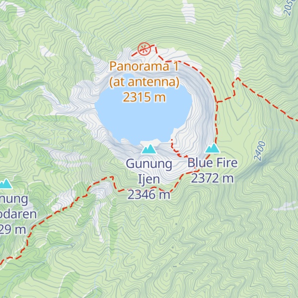 Map of Gunung Ijen