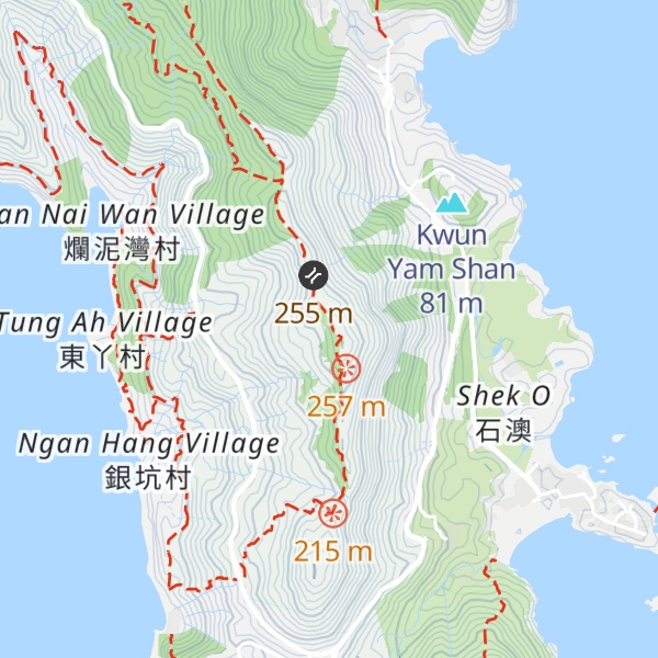 Map of Shek O Peak
