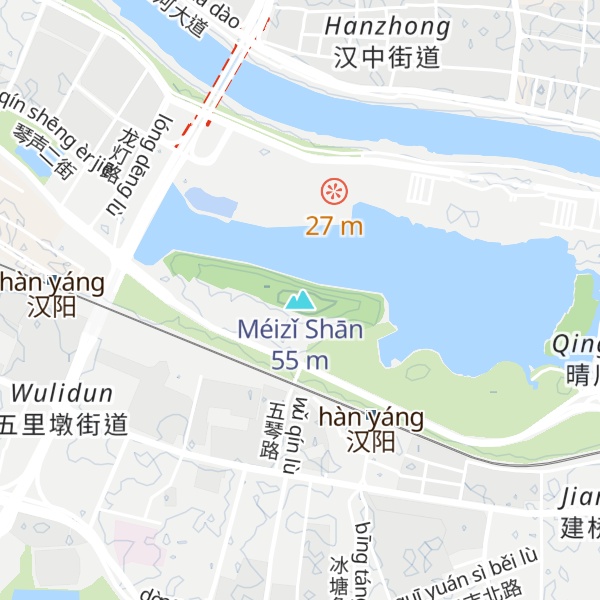 Map of Méizǐ Shān