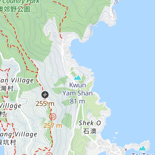 Map of Kwun Yam Shan