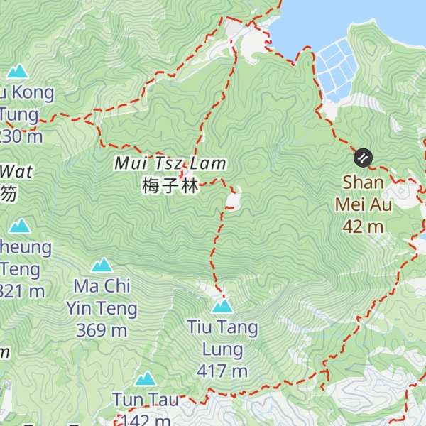 Map of Shui Yau Shan