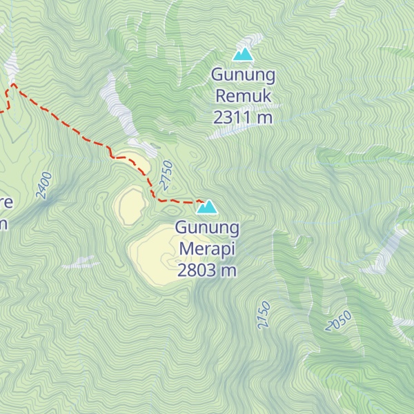 Map of Gunung Merapi