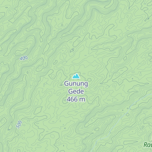 Map of Gunung Gede