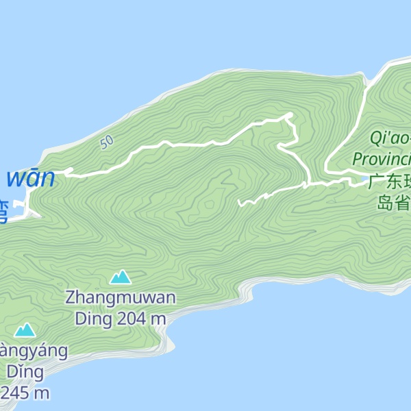 Map of Zhāngmù Wān Dǐng