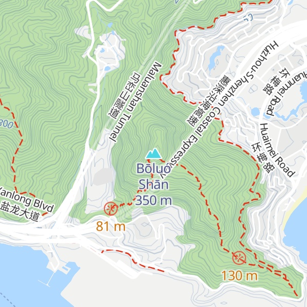 Map of Bōluó Shān