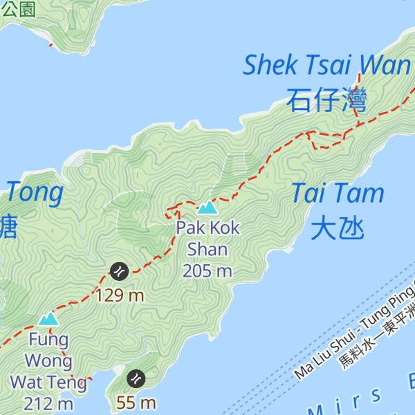 Map of Pak Kok Shan