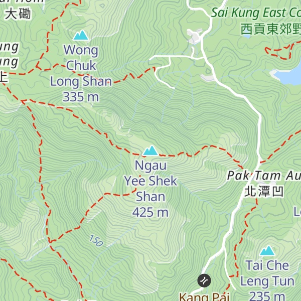 Map of Ngau Yee Shek Shan