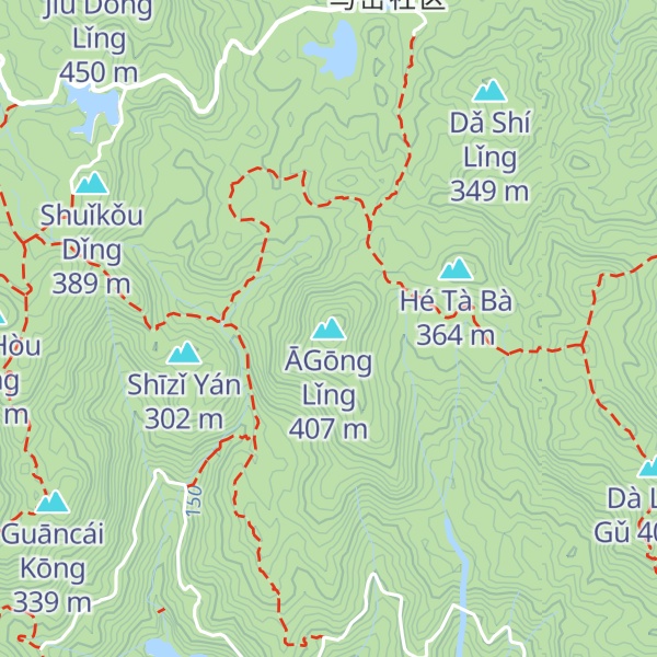Map of ĀGōng Lǐng