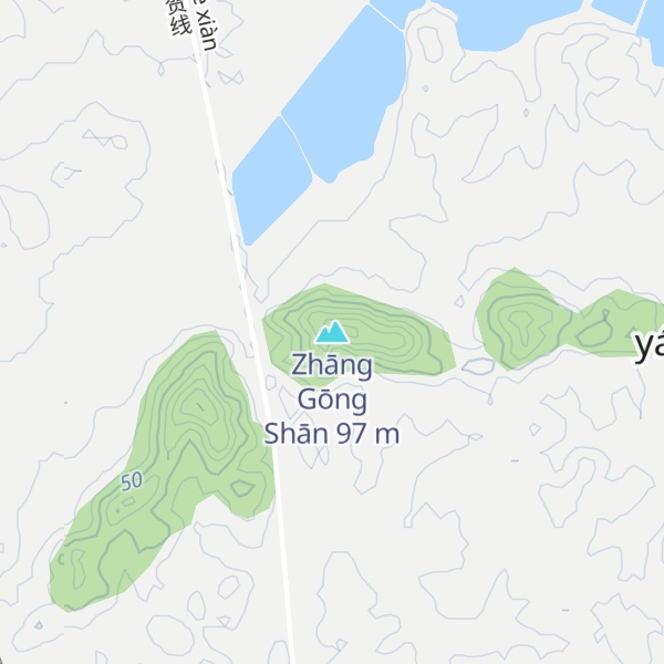 Map of Zhāng Gōng Shān