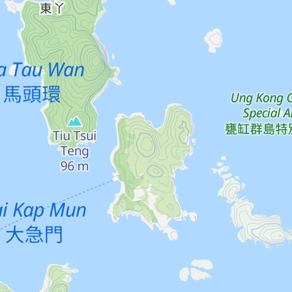 Map of Tung Wan Shan