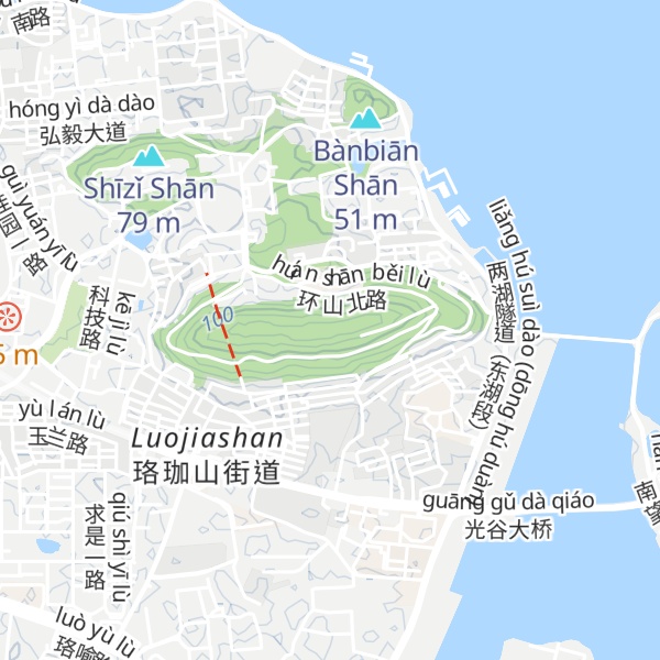 Map of Mount Luojia