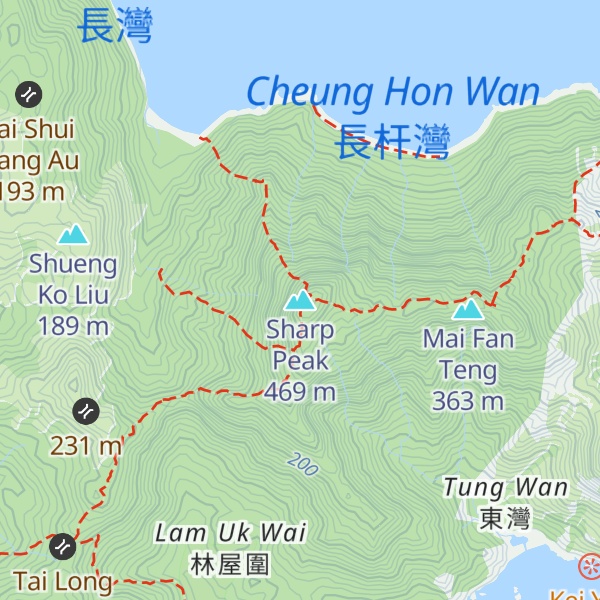Map of Sharp Peak