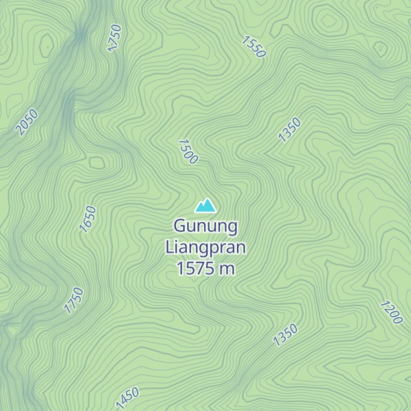 Map of Gunung Liangpran
