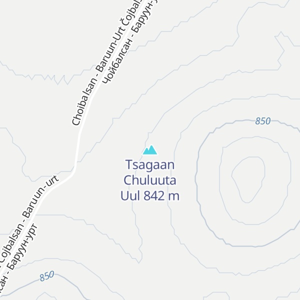 Map of Tsagaan Chuluuta Uul