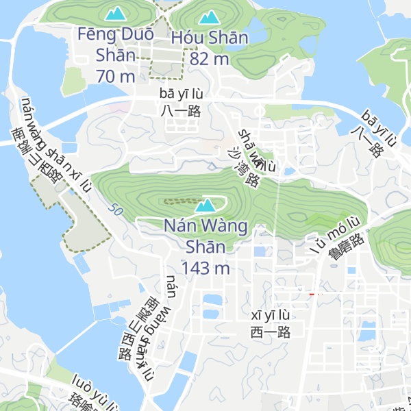 Map of Nán Wàng Shān