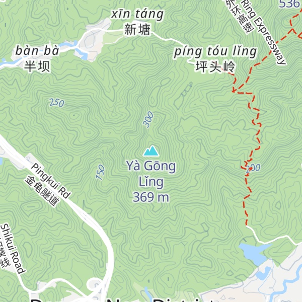 Map of Yà Gōng Lǐng