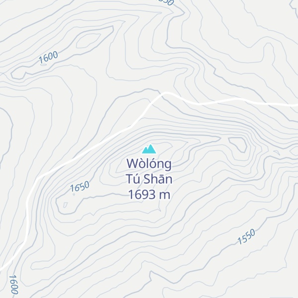 Map of Wòlóng Tú Shān