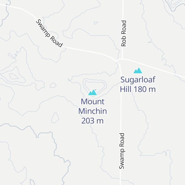 Map of Mount Minchin