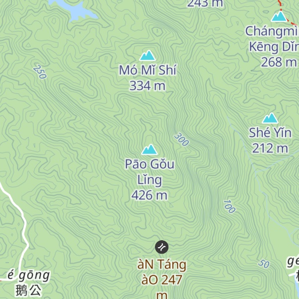 Map of Pāo Gǒu Lǐng