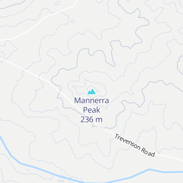 Map of Mannerra Peak
