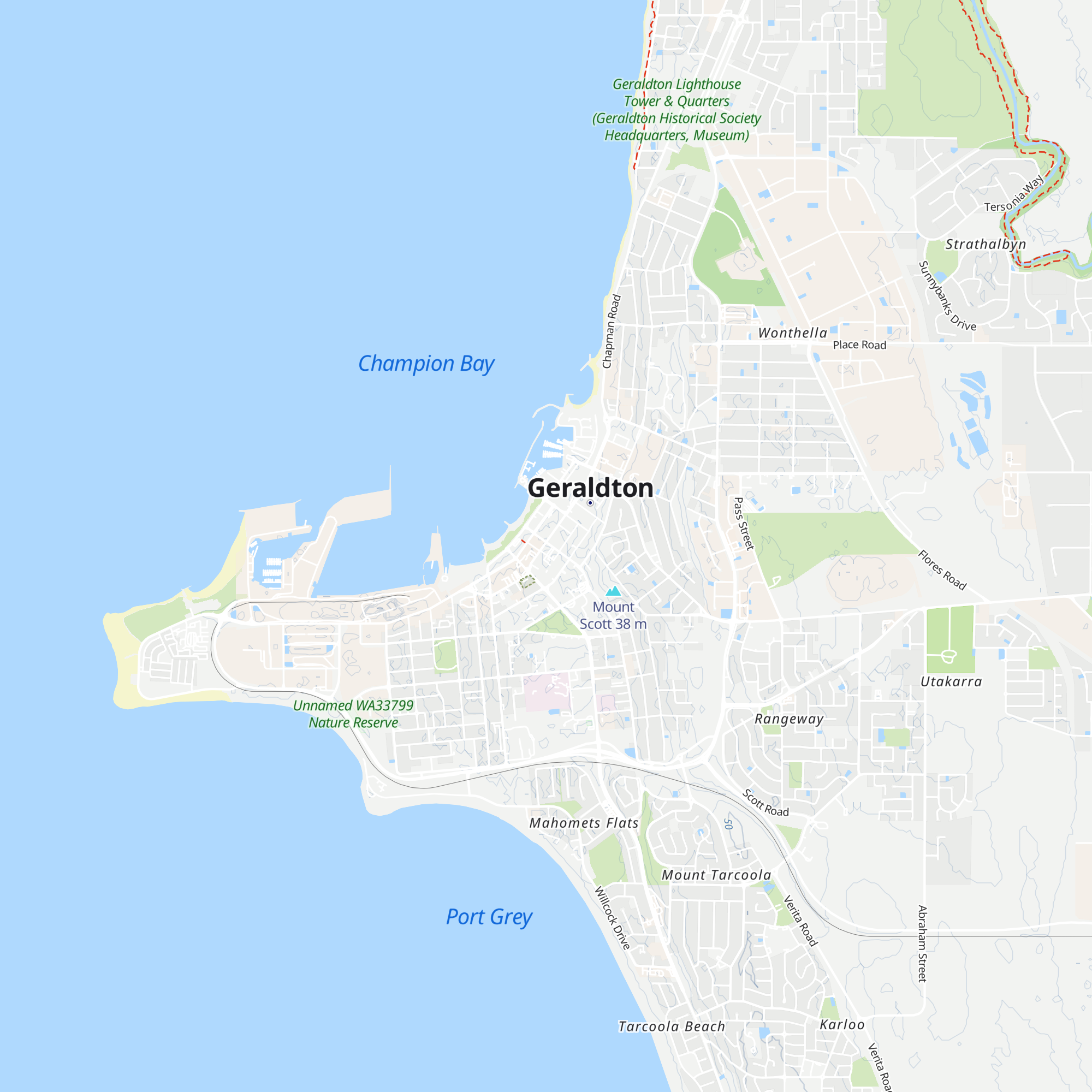 Geraldton Visitor Centre map