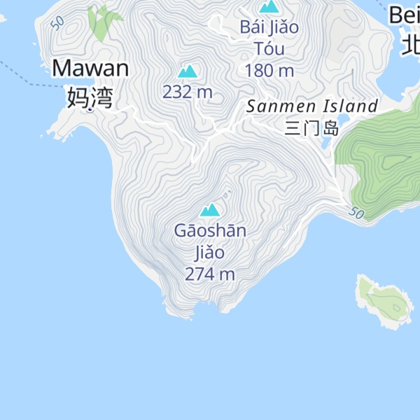 Map of Gāoshān Jiǎo