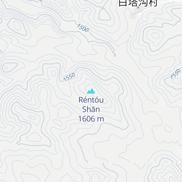 Map of Réntóu Shān