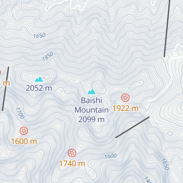 Map of Baishi Mountain