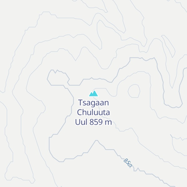 Map of Tsagaan Chuluuta Uul