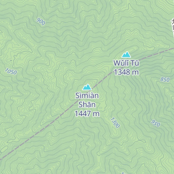Map of Sìmiàn Shān