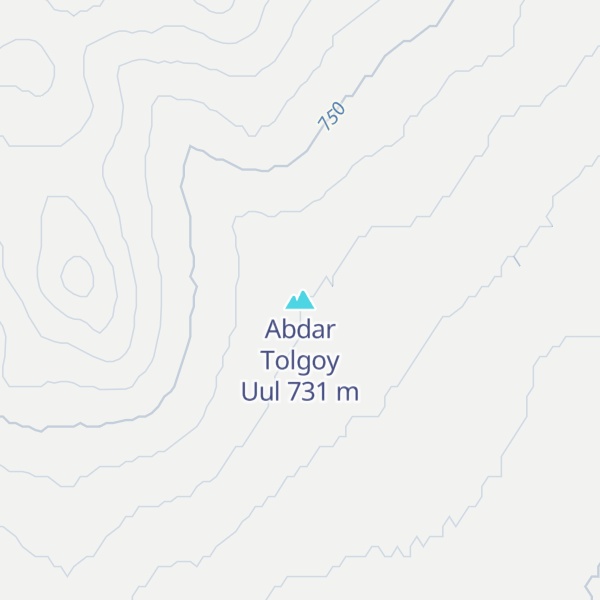 Map of Abdar Tolgoy Uul