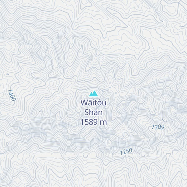 Map of Wāitóu Shān