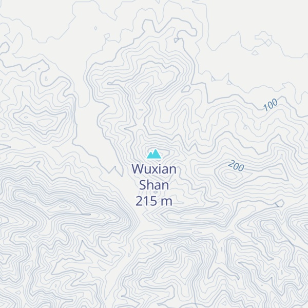 Map of Wuxian Shan