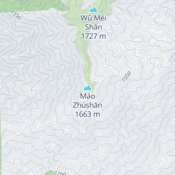 Map of Máo Zhúshān