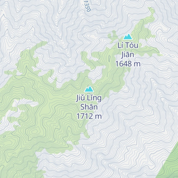 Map of Jiǔ Lǐng Shān