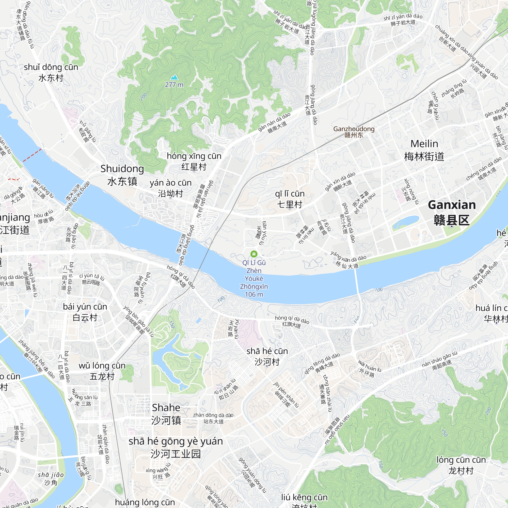 Qī Lǐ Gǔ Zhèn Yóukè Zhōngxīn map