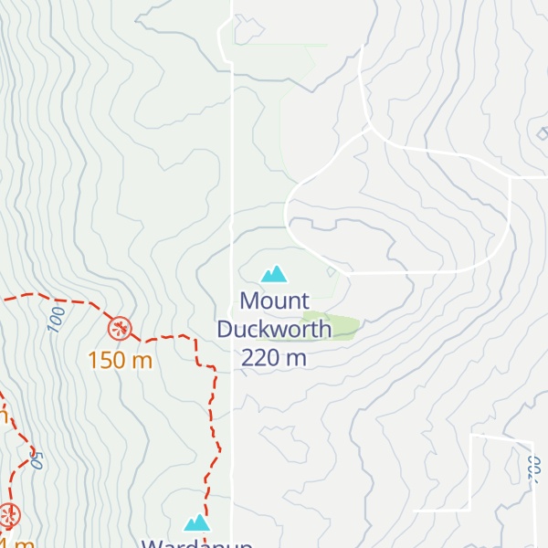 Map of Mount Duckworth