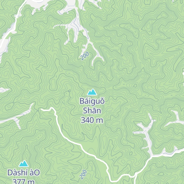 Map of Báiguǒ Shān