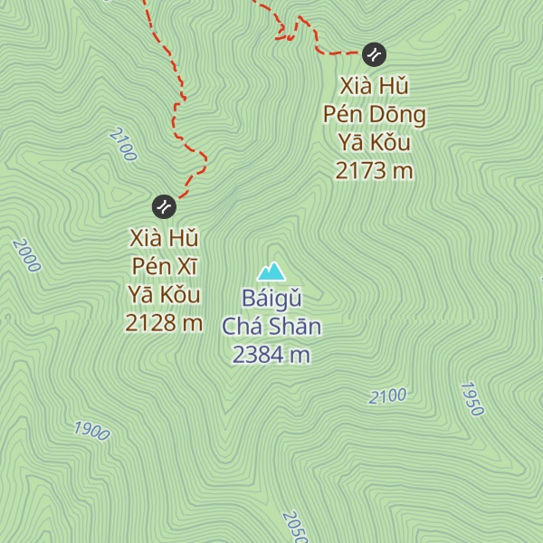 Map of Báigǔ Chá Shān