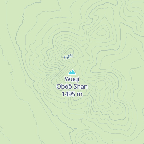 Map of Wuqi Obôô Shan