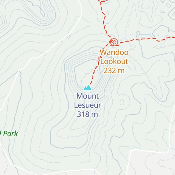 Map of Mount Lesueur