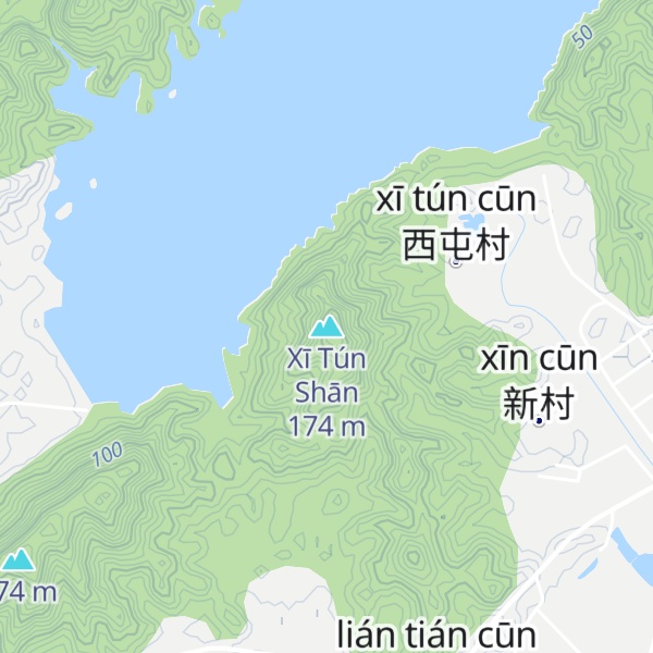 Map of Xī Tún Shān