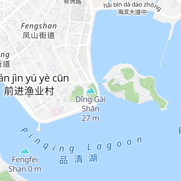 Map of Dǐng Gài Shān