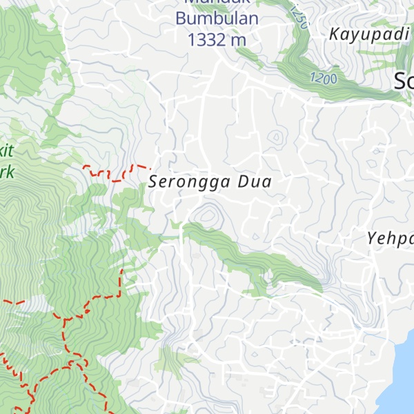 Map of Munduk Serongga