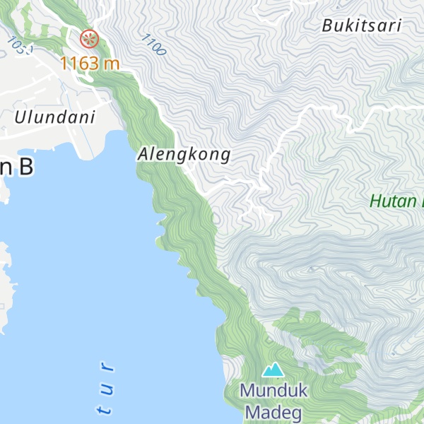 Map of Munduk Gede