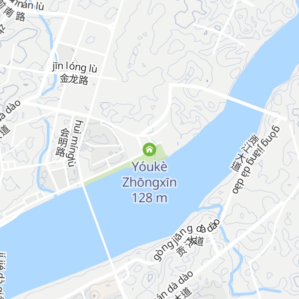Map of Yóukè Zhōngxīn