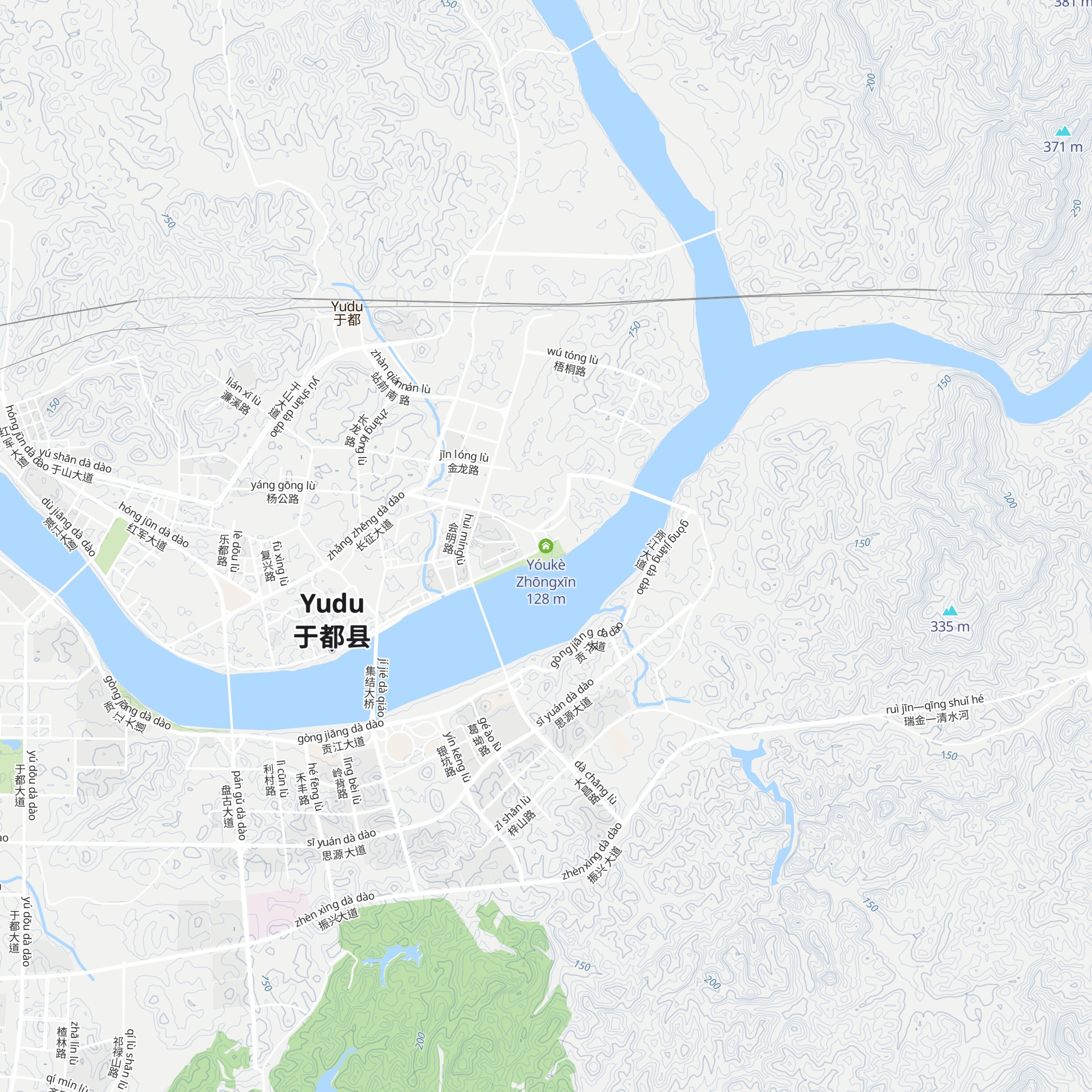 Yóukè Zhōngxīn map